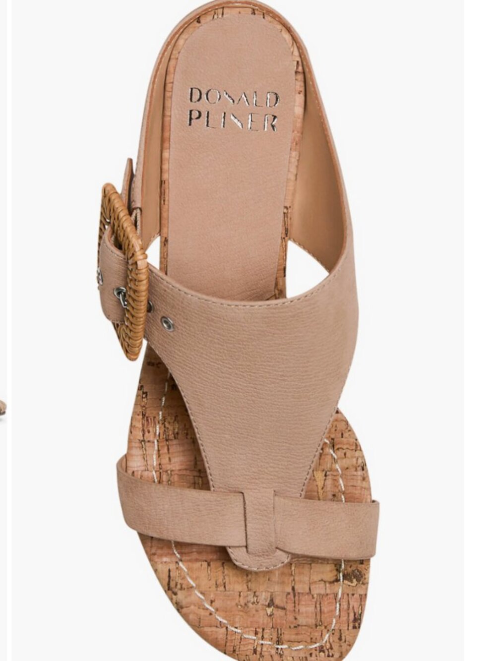 Donald Pliner Vine Wedge Sandals 8.5 Sand Nubuck NWT - Picture 1 of 8